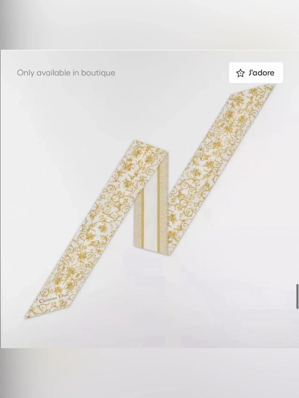 Dior Jardin  D’hiver Mitzah Silk Scarf